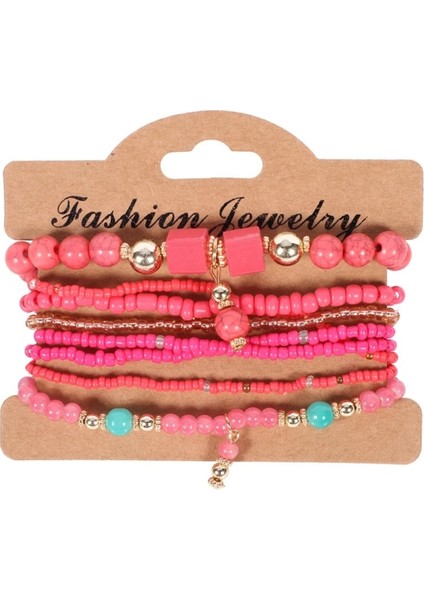 SL1521 3-Et Moda Çok Katmanlı Kristal Taş Boncuk Püskül Charms Bilezik ve Bilezikler Pulseras Mujer Boho Bilezik Kadınlar Için Hediye (Yurt Dışından)