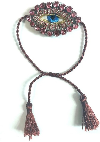Göz Moda Sevimli Kristal Nakış Bilezikler Vintage Püskül Ayarlanabilir Mavi Türk Nazar Bilezikler Kadınlar Noel Takı (Yurt Dışından) modelleri