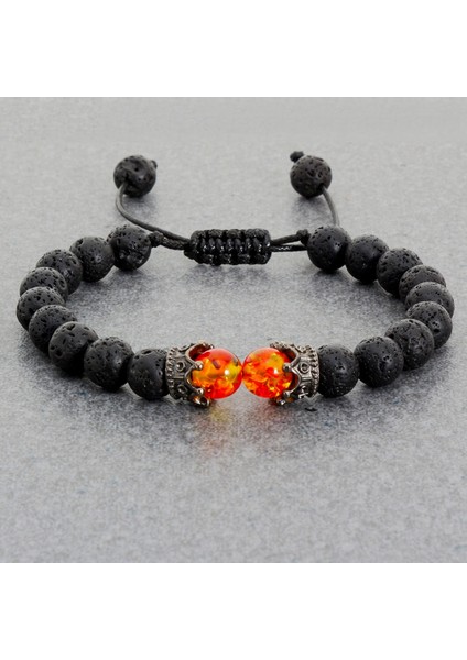 6mm Kaplan Gözü Çapraz Siyah Lav Taş Taç Charm Kaplan Gözü Boncuk Bilezik Erkekler Kadınlar Için Örgülü Bilezikler El Yapımı Ayarlanabilir Takı Pulseira (Yurt Dışından)