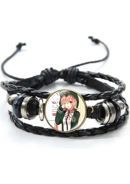 Stil 3 Sıan Moda Dangan Ronpa Deri Bileklik Anime Danganronpa: Trigger Happy Havoc Monokuma Serisi Cam Kubbe Çok Katmanlı Bilezikler (Yurt Dışından)