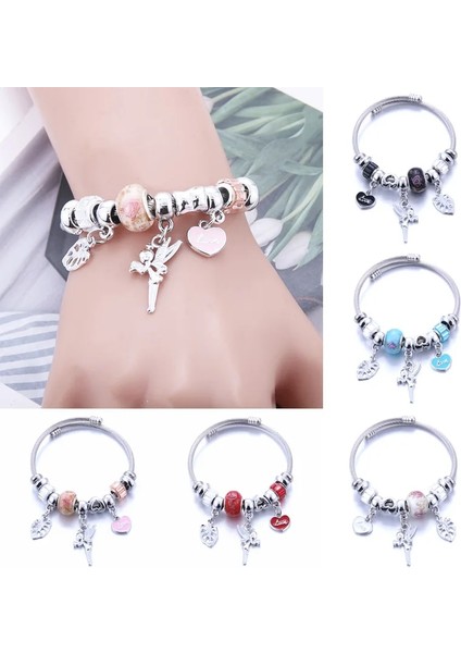 B3231-BEYAZ Çiçek Perisi Bohem Kristal Kadın El Bilekliği Kadınlar Için Esneklik Renkli Kristal Taş Boncuklu Bileklik Bileklik (Yurt Dışından) modelleri