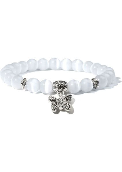 21CM Tarzı Kedi Gözü El Yapımı Doğal Taş Lotus Ohm Buda Boncuk Bilezik Pembe Zebra Taş Lotus Charm Bilezik Kadın Erkek Yoga Takı Hediyeler Için (Yurt Dışından)