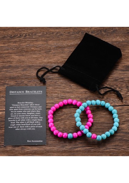 Sıcak Pembe Mavi Çanta Et Çiftler Mesafe Bilezik Klasik Doğal Taş Beyaz ve Siyah Yin Yang Boncuklu Erkekler Kadınlar Için Bilezikler Best Friend Sıcak (Yurt Dışından)