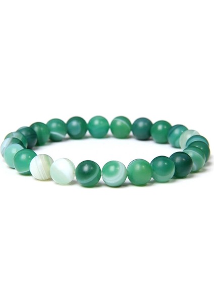23CM Tarzı Yeşil Damarlar Akik Erkekler Bilezikler Doğal Şifa Enerji Kaplan Gözü Bilezik Cilalı Lapis Lazuli Boncuk Bileklik Elastik Pulsera Kadın Takı (Yurt Dışından)