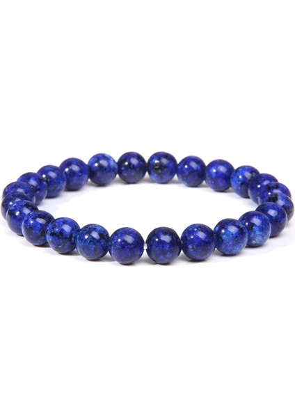 21CM Tarzı Yeşim Lapis Lazuli Erkekler Bilezikler Doğal Şifa Enerji Kaplan Gözü Bilezik Cilalı Lapis Lazuli Boncuk Bileklik Elastik Pulsera Kadın Takı (Yurt Dışından)