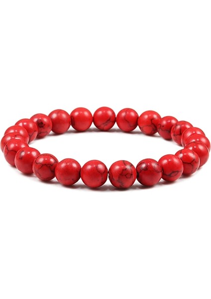 Siyah Kırmızı Sıcak 8mm Boncuklu Bilezikler Doğal Kaplan Gözü Lava Taş Şifa Erkekler Kadınlar Için Mesafe Bilezik Arkadaş Hediyeler Charm Strand Takı (Yurt Dışından)