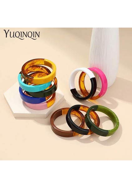 Siyah Vintage Reçine Moda Bilezikler Kadınlar Için Bilezikler Hint Mücevherat Renkleri Tasarımcı Charms ile Akrilik Charms Bilezikler Kadın (Yurt Dışından) fiyatları