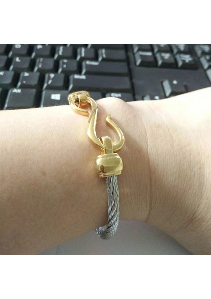 Gümüş Rengi Üç Renkli Titanyum Çelik Bilezik Kancalar Moda Takı Infinity Aşk Charm Bilezikler Kadınlar Için Bilezikler (Yurt Dışından) modelleri