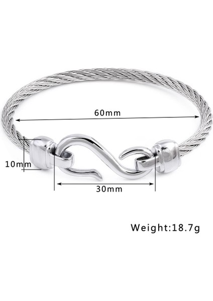 Gümüş Rengi Üç Renkli Titanyum Çelik Bilezik Kancalar Moda Takı Infinity Aşk Charm Bilezikler Kadınlar Için Bilezikler (Yurt Dışından) fırsatları