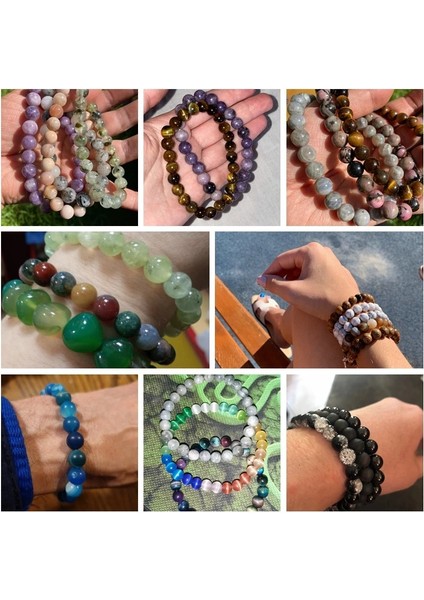 23CM Tarzı Amazonit Erkekler Bilezikler Doğal Şifa Enerji Kaplan Gözü Bilezik Cilalı Lapis Lazuli Boncuk Bileklik Elastik Pulsera Kadın Takı (Yurt Dışından)