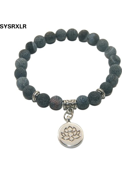 Platin Kaplama Doğal Taş Lotus Buda Boncuk Ametist Akik Lapis Lazuli Kaplan Gözü Turkuaz Bilezik Kadın Erkek Yoga Bilezik Femme (Yurt Dışından) modelleri