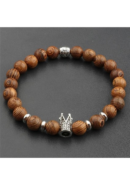 Taç Unisex Kadın Erkek Yoga 108 Boncuk Bilezik Doğal Sandal Ağacı Budist Buda Ahşap Namaz Boncuklu Lotus Om Bilezik Kolye Tespih (Yurt Dışından)