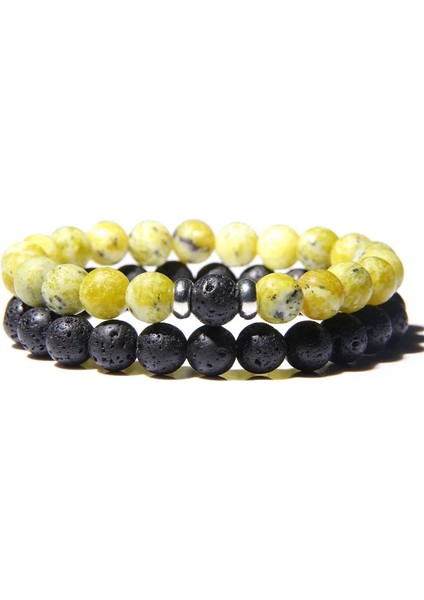 23CM Tarzı 22 Turkuaz 8mm Et Çiftler Mesafe Bilezikler Erkek Siyah Lav Taş Boncuk Bilezik Dişi Ahşap Boncuk Charm Bilezikler Kadın Erkek Bilezik (Yurt Dışından)