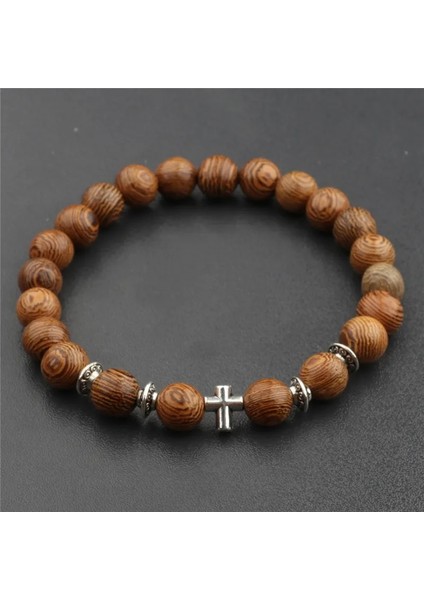 Geçmek Unisex Kadın Erkek Yoga 108 Boncuk Bilezik Doğal Sandal Ağacı Budist Buda Ahşap Namaz Boncuklu Lotus Om Bilezik Kolye Tespih (Yurt Dışından)