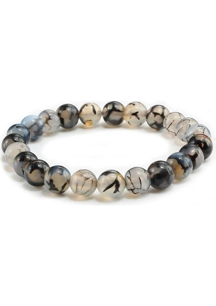 Kara Ejderha Sıcak 8mm Boncuklu Bilezikler Doğal Kaplan Gözü Lava Taş Şifa Erkekler Kadınlar Için Mesafe Bilezik Arkadaş Hediyeler Charm Strand Takı (Yurt Dışından)