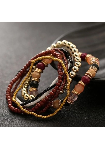 Açık Mavi Et Four Seasons Bohem Çok Katmanlı Boncuklu Takı ve Kadın Lastikli Bileklik Yeni (Yurt Dışından) fırsatları