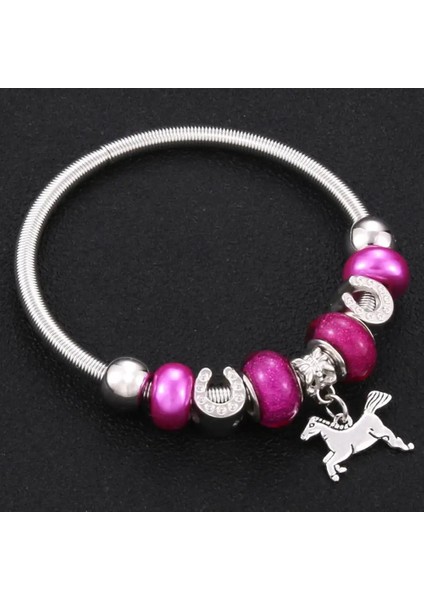 0041PK Dragonfly Love Trendy Elastik Metal Boncuk Bilezik Takı 6 Renk Yılan Zincir Bilezik Boncuklu Bilezik Fit Takı (Yurt Dışından)