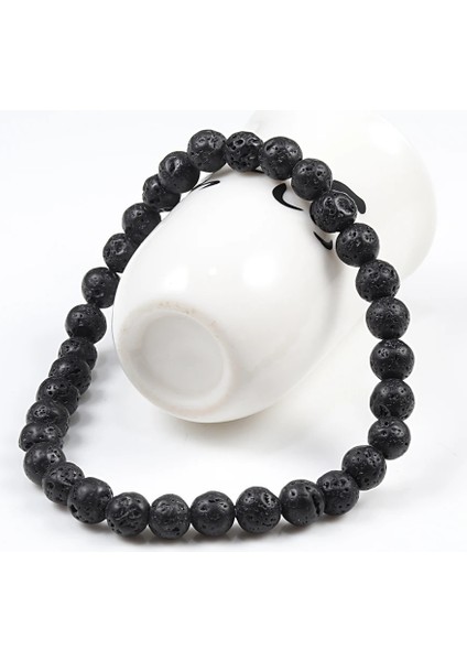 8mm Kaplan Gözü Doğal Taş mm Boncuk Kaplan Gözü Bilezik Klasik Erkek Kadın Buda Siyah Lava Bilezikler Minimalist Yoga Meditasyon Takı (Yurt Dışından) modelleri