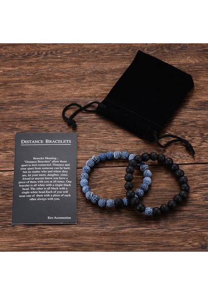 Kaya Siyahı Mavi Çanta Et Çiftler Mesafe Bilezik Klasik Doğal Taş Beyaz ve Siyah Yin Yang Boncuklu Erkekler Kadınlar Için Bilezikler Best Friend Sıcak (Yurt Dışından)