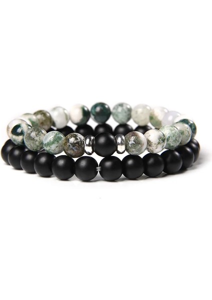 21CM Tarzı 8 Ağaç Akik 8mm Et Çiftler Mesafe Bilezikler Erkek Siyah Lav Taş Boncuk Bilezik Dişi Ahşap Boncuk Charm Bilezikler Kadın Erkek Bilezik (Yurt Dışından)