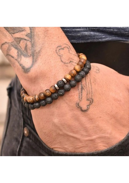 23CM Tarzı 1 Howlite 8mm Et Çiftler Mesafe Bilezikler Erkek Siyah Lav Taş Boncuk Bilezik Dişi Ahşap Boncuk Charm Bilezikler Kadın Erkek Bilezik (Yurt Dışından) fiyatları