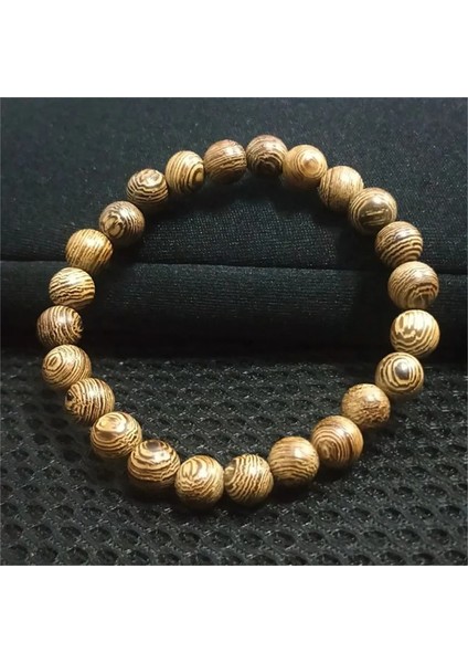 Platin Kaplama Unisex Kadın Erkek Yoga 108 Boncuk Bilezik Doğal Sandal Ağacı Budist Buda Ahşap Namaz Boncuklu Lotus Om Bilezik Kolye Tespih (Yurt Dışından)