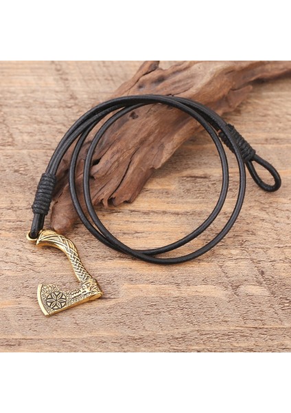 No.5 Boyutu Skyrim El Yapımı Bileklik Valknut Odin'in Viking Kurt Baltası Vikings Muska Charm Deri Wrap Bilezik ve Bilezikler Erkekler Takı Hediyeler (Yurt Dışından)