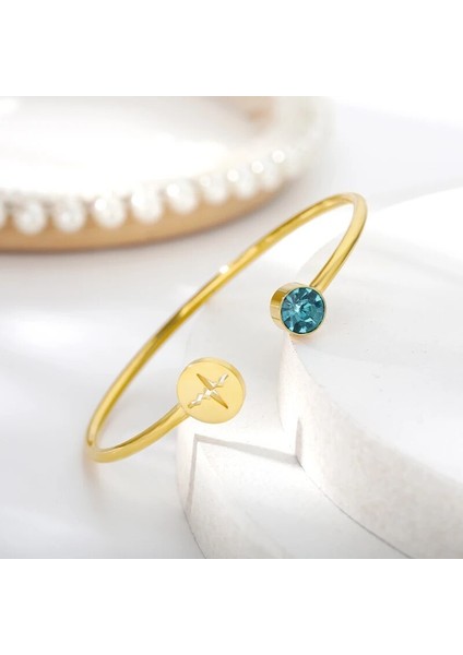 Altın Tarzı Eylül Paslanmaz Çelik Kalp Atışı Kardiyogram Bilezikler Kadınlar Için Kristal Birthstone Açık Manşet Bileklik Stetoskop Takı Hemşire Için Hediyeler (Yurt Dışından) modelleri