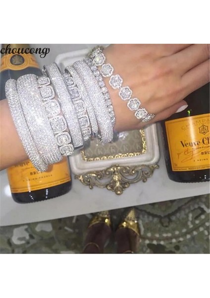 Stil 15 Choucong 27 Stilleri El Yapımı Bileklik 5A Kübik Zirkon Beyaz Altın Dolgulu Parti Bilezikler Bilezik Kadın Erkek Düğün Aksesuarları Için (Yurt Dışından) fiyatları