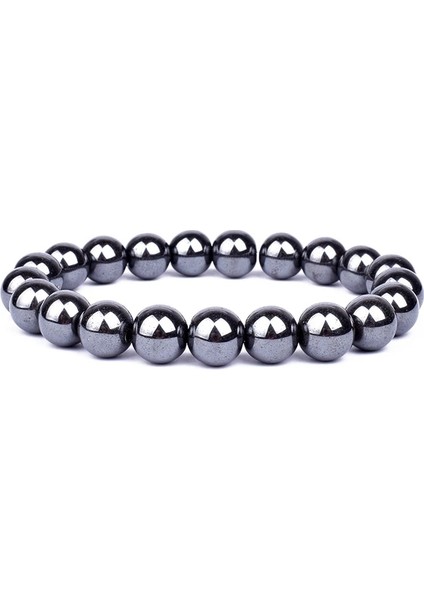 8mm Tarzı No.0 Boyutu Doğal Siyah Obsidyen Hematit Kaplan Gözü Boncuk Bilezik Erkekler Manyetik Sağlık Koruma Kadınlar Için Soul Takı Pulsera Hombre (Yurt Dışından)