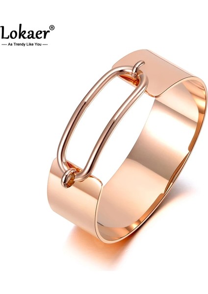 Altın Rengi Lokaer Orijinal Tasarım Titanyum Paslanmaz Çelik Abartma Bilezik Kadınlar Kızlar Için Bilezikler Geometrik Zincir Bağlantı Bilezik B (Yurt Dışından) fiyatları