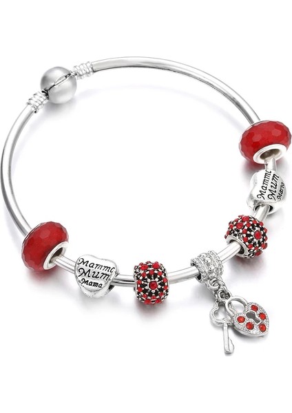 70 mm Tarzı B355 Lüks Dıy Boncuk Gül Altın Kristal Bileklik ve Bileklik Kadınlar Kalp Arı Boncuk Charm Bilezikler Zincirli Kadın Pulsera Takı (Yurt Dışından)