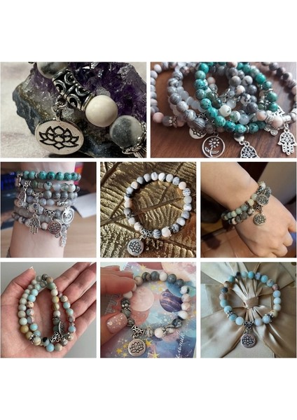 19CM Tarzı Pembe Kuvars El Yapımı Doğal Taş Lotus Ohm Buda Boncuk Bilezik Pembe Zebra Taş Lotus Charm Bilezik Kadın Erkek Yoga Takı Hediyeler Için (Yurt Dışından)