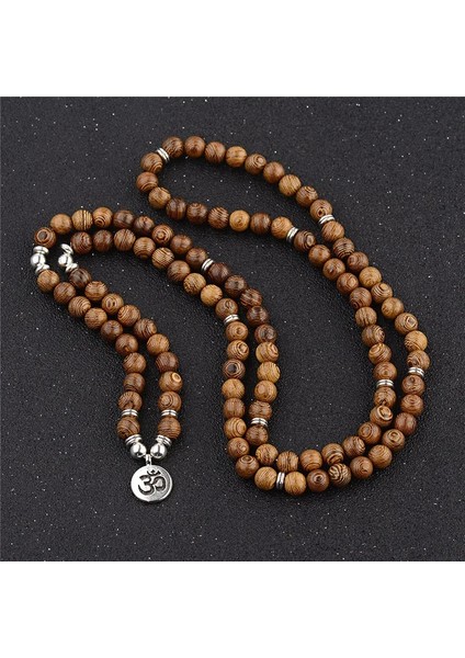 Siyah Unisex Kadın Erkek Yoga 108 Boncuk Bilezik Doğal Sandal Ağacı Budist Buda Ahşap Namaz Boncuklu Lotus Om Bilezik Kolye Tespih (Yurt Dışından) fiyatları