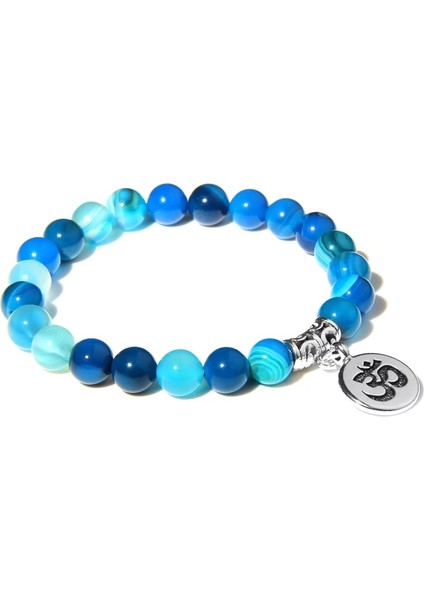 21CM Tarzı Antik Gümüş Kaplama El Yapımı Doğal Taş Lotus Ohm Buda Boncuk Bilezik Pembe Zebra Taş Lotus Charm Bilezik Kadın Erkek Yoga Takı Hediyeler Için (Yurt Dışından)