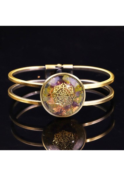 46-62MM Tarzı No.2 Boyutu Orgonit Bileklik Doğal Kristal Çakra Bilezik Reiki Taş Takı Yapımı Için Kadınlar Için Charm Takı Hediyeler Çiftler Bilezikler (Yurt Dışından)