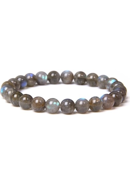 19CM Tarzı Labradorit Erkekler Bilezikler Doğal Şifa Enerji Kaplan Gözü Bilezik Cilalı Lapis Lazuli Boncuk Bileklik Elastik Pulsera Kadın Takı (Yurt Dışından)