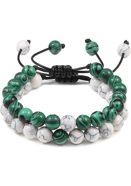 Kaplan Gözü Beyaz-E Et Boncuk Bilezik Doğal Kaplan Taş Charm Oniks Boncuklu Çift Mesafe Bilezikler Kadın Erkek Arkadaş Hediye Streç Takı (Yurt Dışından) indirimleri