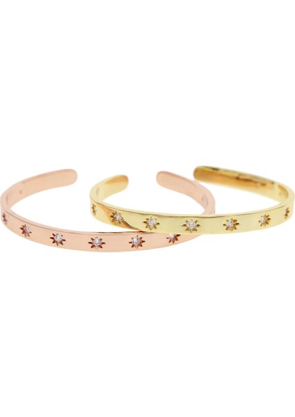 56-58MM Tarzı Gül Altın Rengi Elegance Geniş Bant Yıldız Yağmuru Northstar Oyulmuş Daire Açık Manşet Bileklik Kadınlar Için Avrupa Klasik Moda Kadınlar Zarif Takı (Yurt Dışından) modelleri