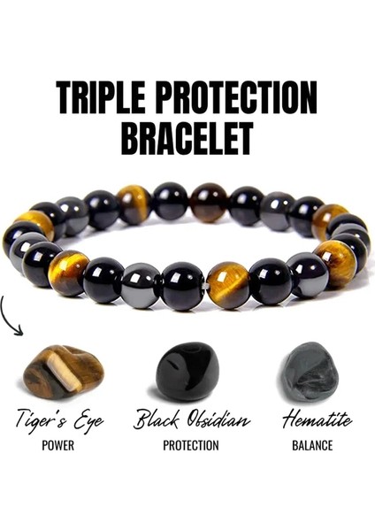 10 mm Tarzı No.11 Boyutu Doğal Siyah Obsidyen Hematit Kaplan Gözü Boncuk Bilezik Erkekler Manyetik Sağlık Koruma Kadınlar Için Soul Takı Pulsera Hombre (Yurt Dışından)