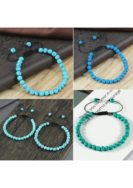 Kaplan Gözü 6mm Doğal Taş Erkek Bileklik Charm Kaplan Gözü Siyah Boncuk Bilezik Örgülü Bileklik Ayarlanabilir Charm Kadınlar Yoga Takı Pulseras (Yurt Dışından)