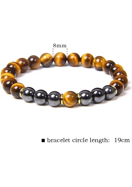 23CM Tarzı No.2 Boyutu Yüksek Li Doğal Taş Kaplan Gözü Boncuk Charm Bilezik 8mm Hematit Boncuklu Yoga Enerji Bilezik Kadın Erkek Takı Hediyeler Için (Yurt Dışından) fırsatları
