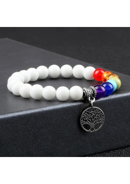 Obsidyen Gümüş Sıcak 7 Çakra Hayat Ağacı Bilezikler Doğal Taş Reiki Şifa Engry Boncuk Bilezik Kadın Erkek Yoga Bilezik Meditasyon Takı Hediye (Yurt Dışından) indirimleri