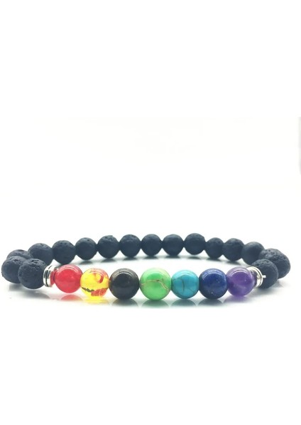 18CM Tarzı Altın 8mm Boncuk Lava Kaya 7 Çakra Şifa Erkekler Kadınlar Için Denge Bilezik Reiki Namaz Taş Yoga Çakra Bilezik Pulseras Mujer (Yurt Dışından) fiyatları
