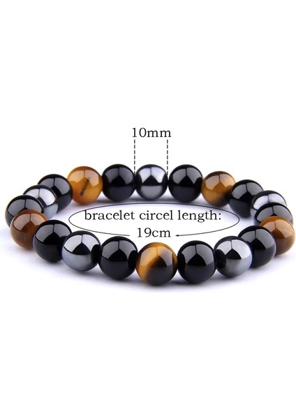 17CM Tarzı Mat Doğal Siyah Obsidyen Hematit Kaplan Gözü Boncuk Bilezik Erkekler Manyetik Sağlık Koruma Kadınlar Için Takı Pulsera Hombre (Yurt Dışından) indirimleri