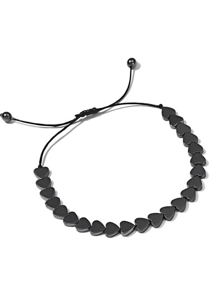 14-28CM Tarzı No.3 Boyutu 2021 Yüksek Li Bilezik Erkekler Kadınlar Için 5mm Siyah Hematit Siyah Taş Boncuk Streç Sağlık Sağlıklı Bilezik Takı Hediye (Yurt Dışından)