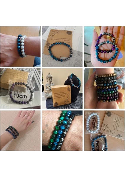 17CM Tarzı Kafatası 1 Erkekler Bilezik 8mm Doğal Hematit Kaplan Gözü Boncuk Claack Şifa Taş Bilezikler Çift Yeni Yıl Hediyesi Için Pulsera De Hombre (Yurt Dışından) modelleri