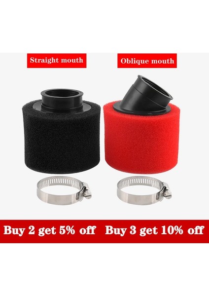 Kırmızı W 45 Stili Yüksek Akışlı Hava Filtresi Pod Sistemi Sünger Temizleyici Kelepçe Bisiklet Pitbike Moped Dirt Pit Bike Scooter (Yurt Dışından)