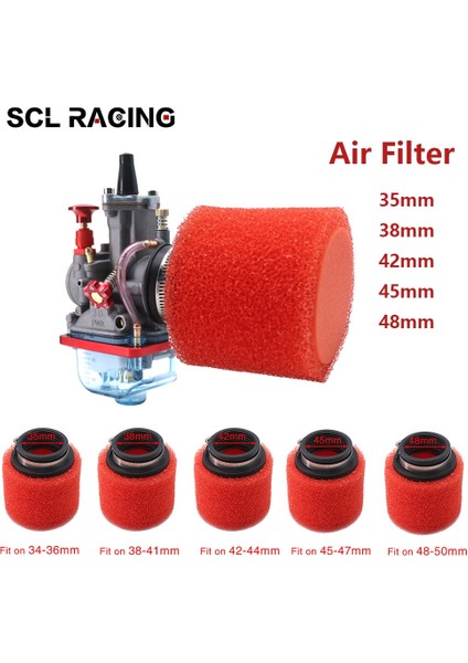 38MM Tarzı Alconstar Yeni Evrensel Otorcycle Yuvarlak Sünger Hava Filtresi Karbüratör Hava Temizleyici Scooter Kir Arazi Bisikleti (Yurt Dışından) modelleri