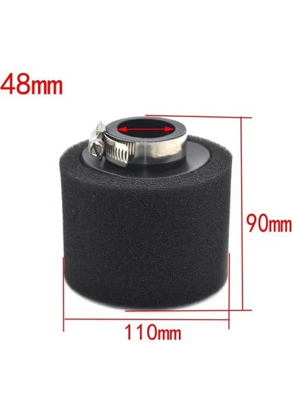 Siyah 48MM Tarzı Düz Köpük Hava Filtresi Sünger Temizleyici Moped Scooter Cgcc Dirt Bike Motosiklet (Yurt Dışından)